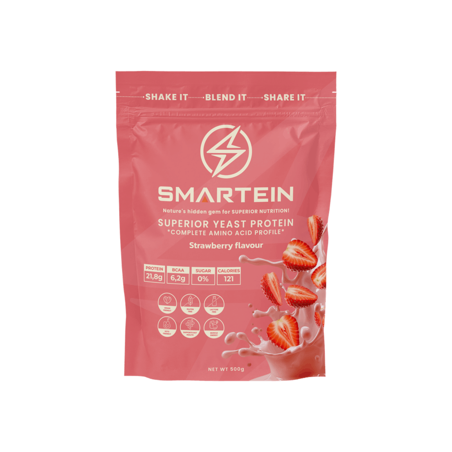 SMARTEIN Strawberry, 500-g-Beutel auf weißem Hintergrund